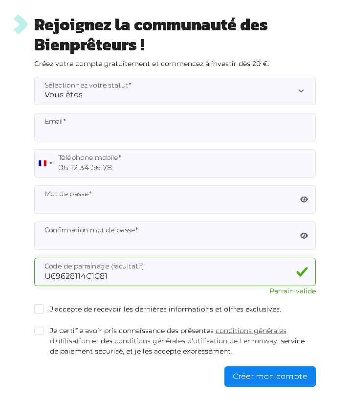 Bienpreter Inscription Page