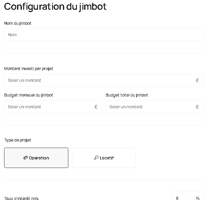 La Premiere Brique Configuration Jimbot