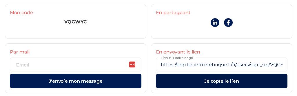 La Première Brique - Code bonus et lien parrainage